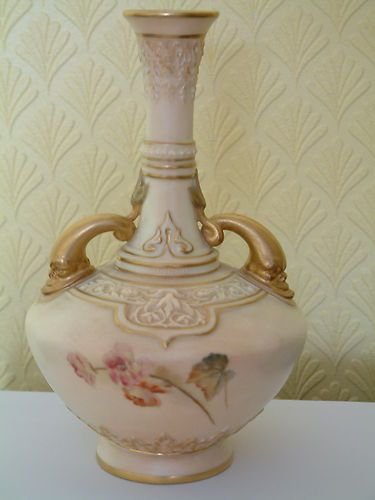 fig 1.
Royal Worcester Dolphin Handled Vase 1893