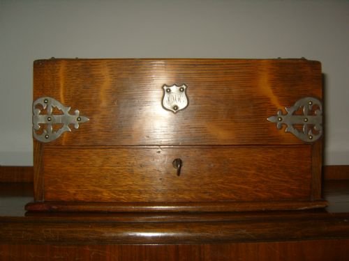 Edwardian Oak Humidor Cigar Box