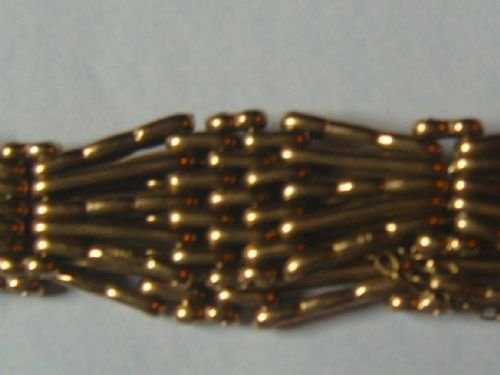 fig 3. Stunning Art Deco 9ct Gold Five Bar Gate Bracelet