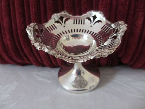 fig 1. Lovely Hallmarked Silver Pedastal Sweet Dish
