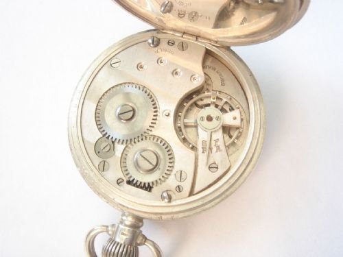 fig 3. 1928 SILVER CASED REGLA SWISS LEVER POCKET WATCH IN WORKING ORDER