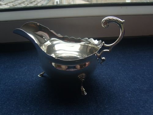 Lovely Large Art Deco Silver Sauce Boat
