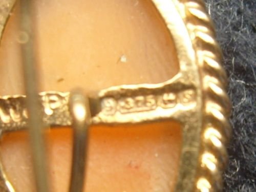fig 3. Lovely Art Deco Pair of 9ct Gold Cameo Earrings