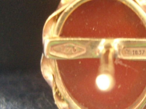fig 2. Super Pair Art Deco 9ct Gold Cameo Earrings