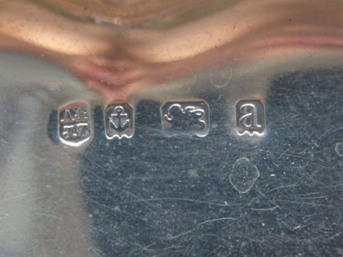 fig 2. Lovely Victorian Hallmarked Silver Heart Shaped Dish & Pencil