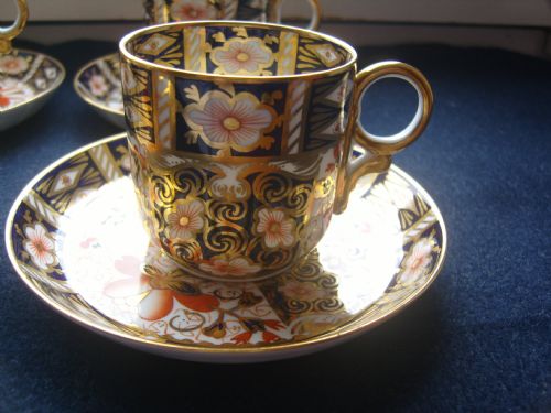 fig 1. ROYAL CROWN DERBY IMARI 2451 PATTERN COFFEE SET C1917