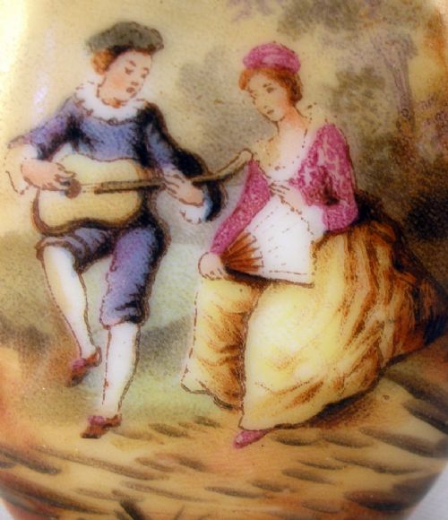 fig 2. Stunning Edwardian Solid Silver Top PERFUME BOTTLE Hand Painted 1903
