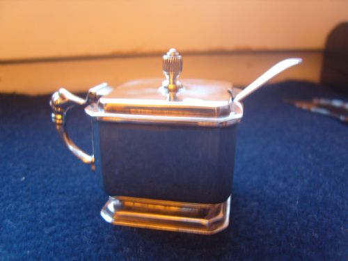 fig 1. Lovely Rare Art Deco Hallmarked Silver Cruet Set