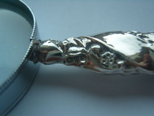 fig 1. Ornate Silver Chester Hallmarked Magnifying Glass