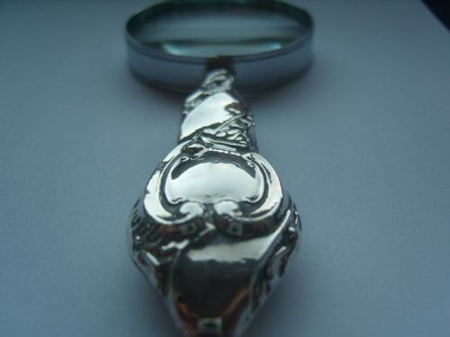 fig 3. Ornate Silver Chester Hallmarked Magnifying Glass