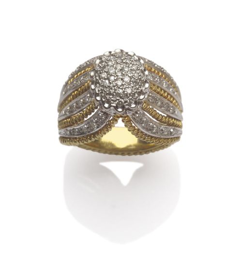 Absolutely Stunning Art Deco 18ct Gold Diamond Cluster Ring 0.8ct.