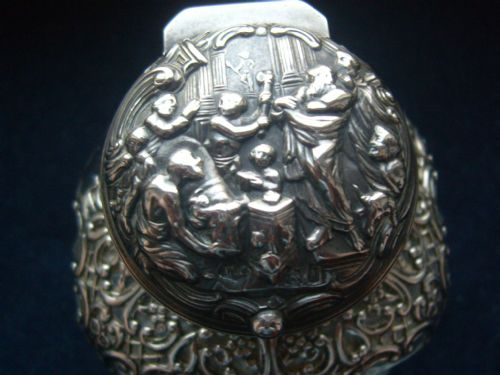fig 2. Stunning Victorian Cut Glass and Silver Large Perfume Bottle