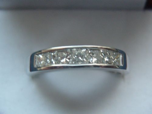 fig 1. Stunning Art Deco 14ct White Gold Half Eternity Diamond Ring