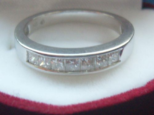 fig 2. Stunning Art Deco 14ct White Gold Half Eternity Diamond Ring