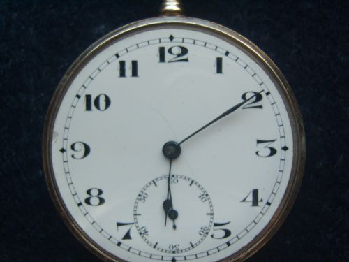 fig 1. Sterling Silver Swiss Open Faced Pocket Watch
