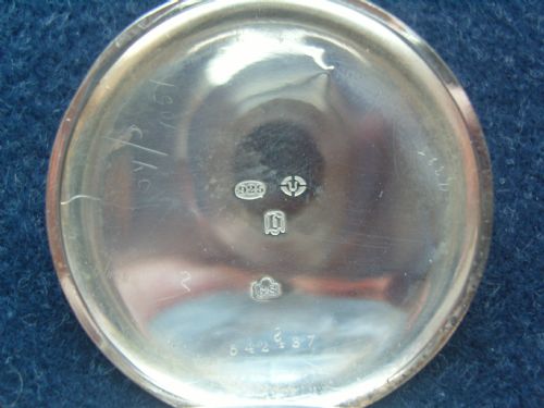 fig 3. Sterling Silver Swiss Open Faced Pocket Watch