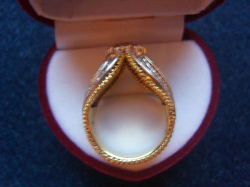 fig 3. Absolutely Stunning Art Deco 18ct Gold Diamond Cluster Ring 0.8ct.