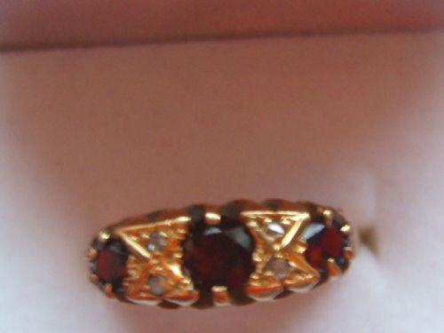 fig 1. Super Edwardian 18ct Gold Ruby and Diamond Ring