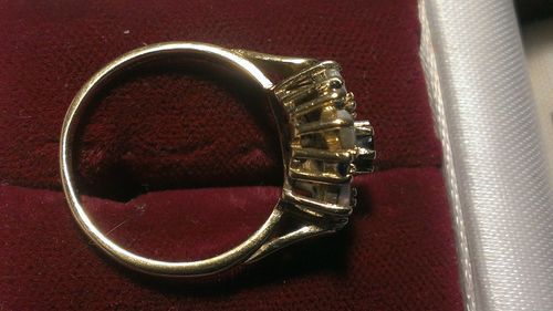 fig 1. Stunning 14 Carat Gold Opal & Sapphire Victorian Ring 