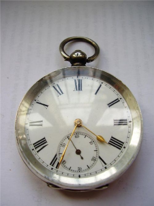Silver Cased Swiss Jewelled Gent's Pocket Watch. Kw/ks Serviced & Working Well
