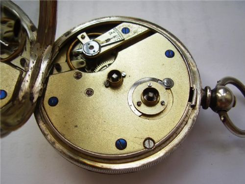 fig 3. Silver Cased Swiss Jewelled Gent's Pocket Watch. KW/KS Serviced & Working Well