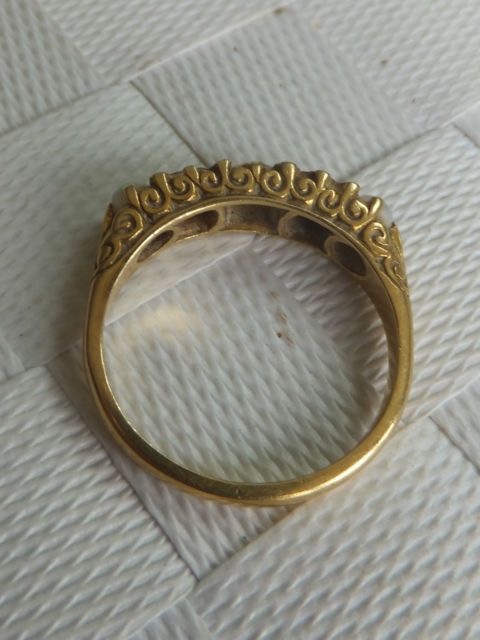 fig 3. Lovely 1930s Opal & Diamond 18ct gold ring.
