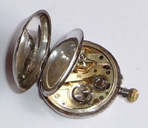 fig 3. Antique Victorian Sterling Silver Cased Working Ladies Pocket Watch

