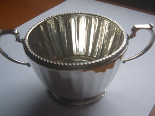 fig 3. Superb Hallmarked Sterling Silver Cream Jug and Sugar Bowl