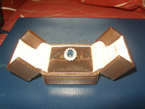 fig 1. Superb Art Deco 18ct Gold Sapphire and Diamond Ring