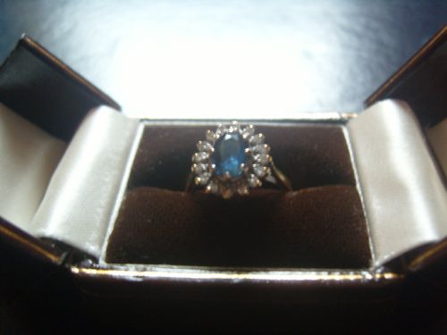 fig 4. Superb Art Deco 18ct Gold Sapphire and Diamond Ring
