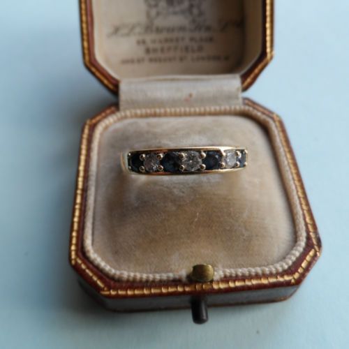 fig 2. Stunning 18ct Gold Sapphire & Diamond Eternity Ring 3.7g