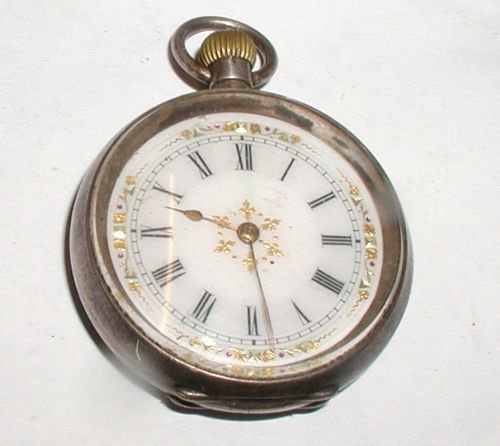 Antique Solid Silver Ladies Pocketwatch" Gwo Circa 1880