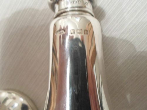 fig 1. Pair of Antique Hallmarked Silver Peppers.John Grinsell & Sons Birmingham 1908
