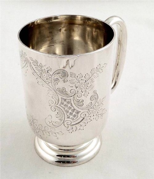 Super Antique Walker & Hall Sterling Silver Mug/tankard - 1903