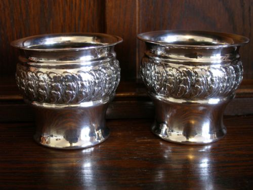 Details About  Great Pair English Sterling Small Vases - London 1906 Barnard
