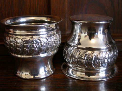 fig 1. Details about  Great Pair English Sterling Small Vases - London 1906 Barnard
