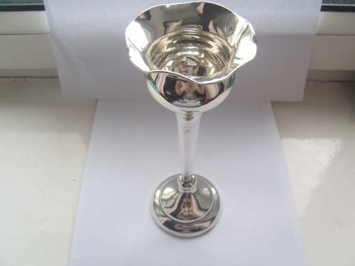 fig 1. Stunning Fully Hallmarked Antique Sterling Silver Posey Vase