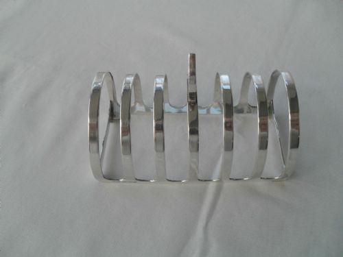 fig 1. Lovely Hallmarked Silver Seven Bar Toast Rack Mappin & Webb