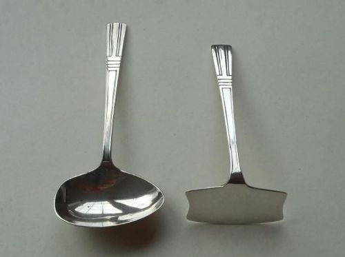 fig 1. Super Boxed Silver Pusher and Spoon Christening Set