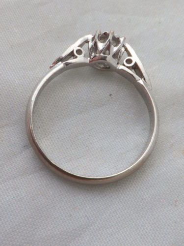 fig 2. Lovely Art Deco Diamond 18ct white gold solitaire ring
  