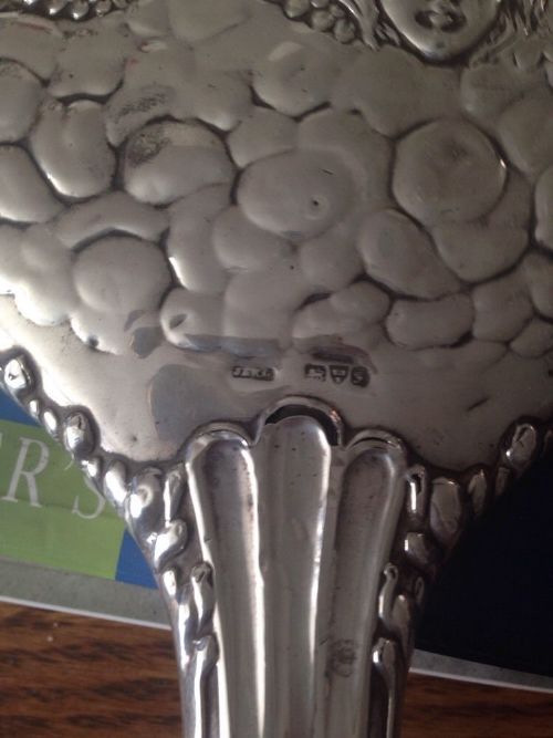 fig 2. Lovely Silver Hand Held Mirror Angels & Cherrubs Chester 1906