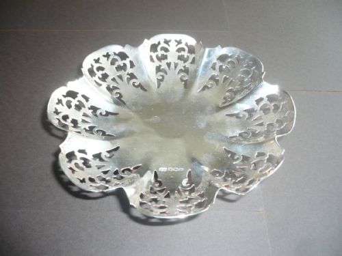 Stunning Large Silver Pedestal Base Sweet or Fruit Dish.