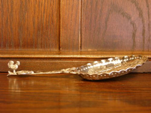 Fine Dutch Cast Sterling Silver Figural Spoon - Import London 1894
