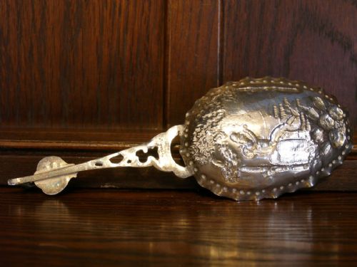fig 2. Fine Dutch Cast Sterling Silver Figural Spoon - Import London 1894
  