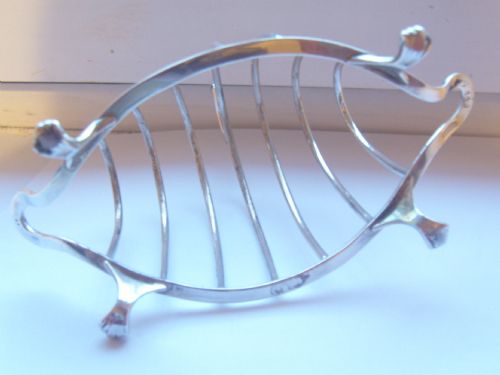 fig 1. 
Superb Victorian hallmarked silver six division toast rack. 112g Sheffield 1893
  