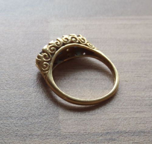 fig 1. Edwardian Style 18ct gold Sapphire and Diamond ring