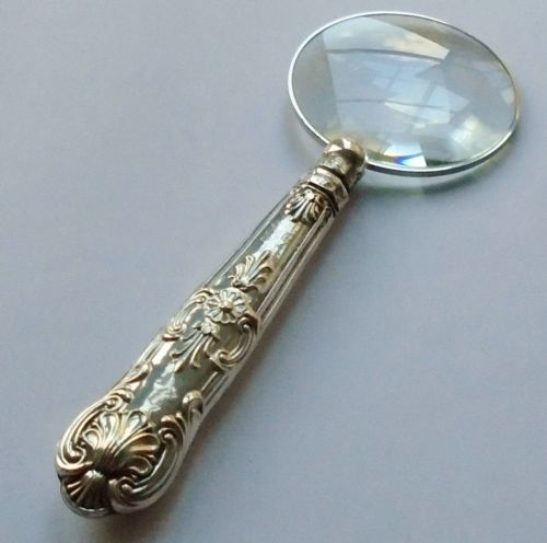 William Yates Hm Silver Handle Magnifying Glass Sheffield 1927