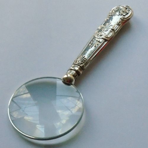 fig 1. William Yates HM Silver Handle Magnifying Glass Sheffield 1927