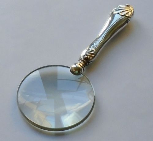 fig 1. George Howson HM Silver Handle Magnifying Glass Sheffield 1901 Edward Vl1