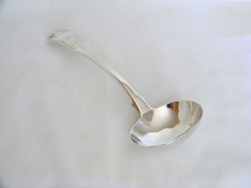 fig 1. Good Quality, George IV, Solid Silver Sauce / Gravy Ladle – Edinburgh 1820